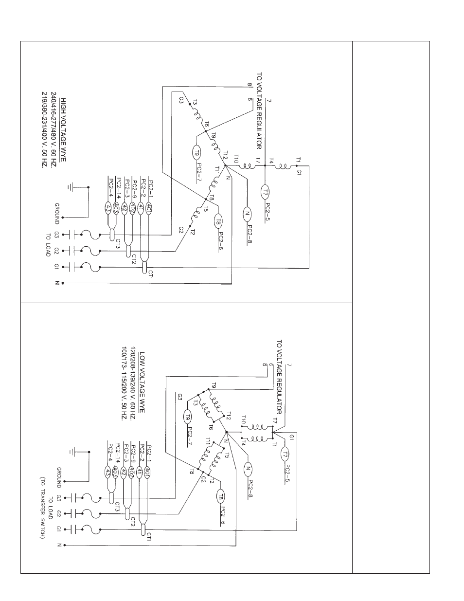 Three phase ac wiring high and low wye | Winco ULPSS40/E WITH BASLER DGC-2020 ENGINE CONTROL User Manual | Page 16 / 20