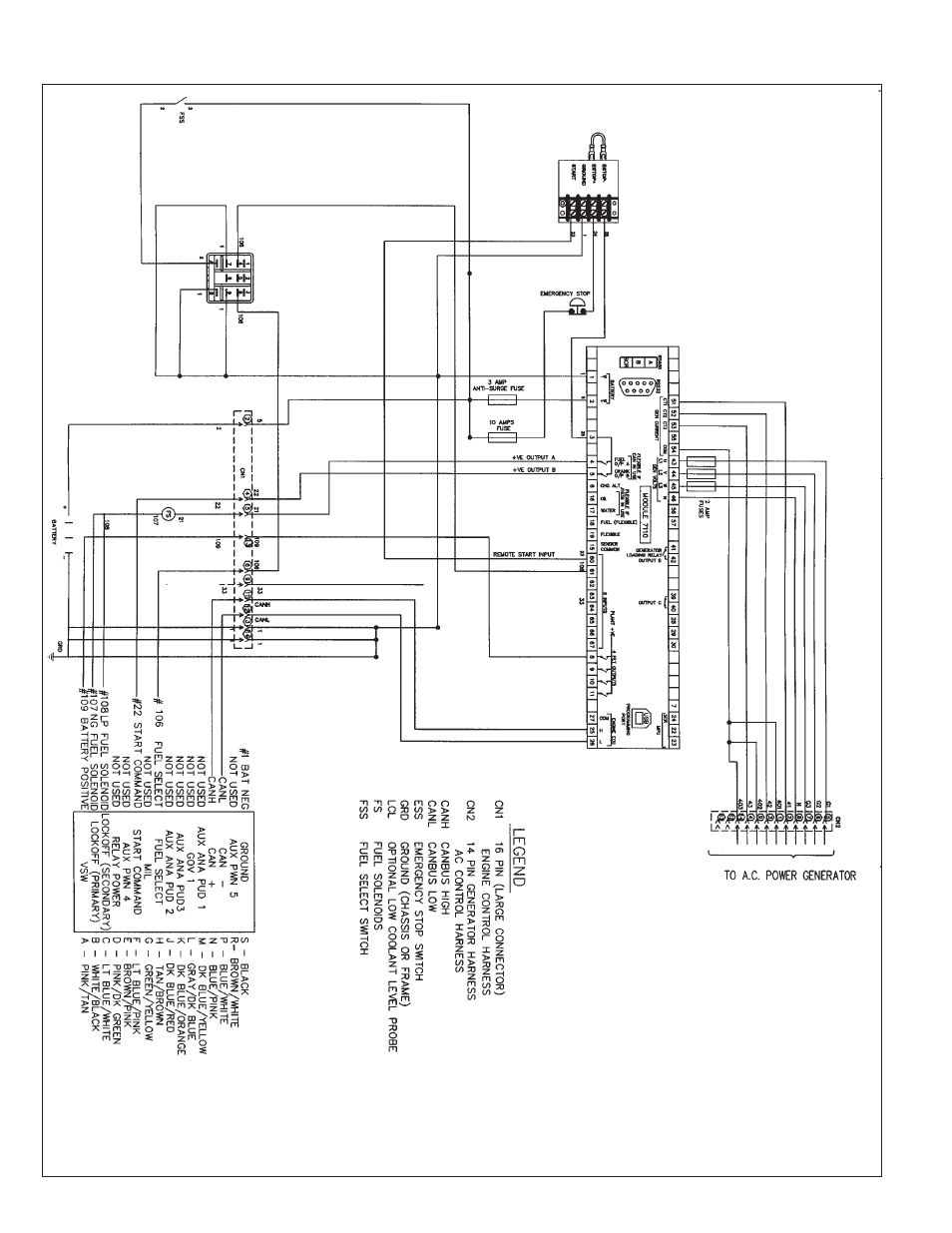 Engine control schema tic | Winco ULPSS40/F WITH DSE 7110 CONTROL (2011) User Manual | Page 18 / 24