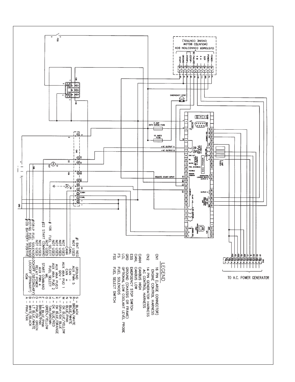 Engine control schema tic | Winco ULPSS40/G WITH DSE 7310 CONTROL (2011) User Manual | Page 18 / 20