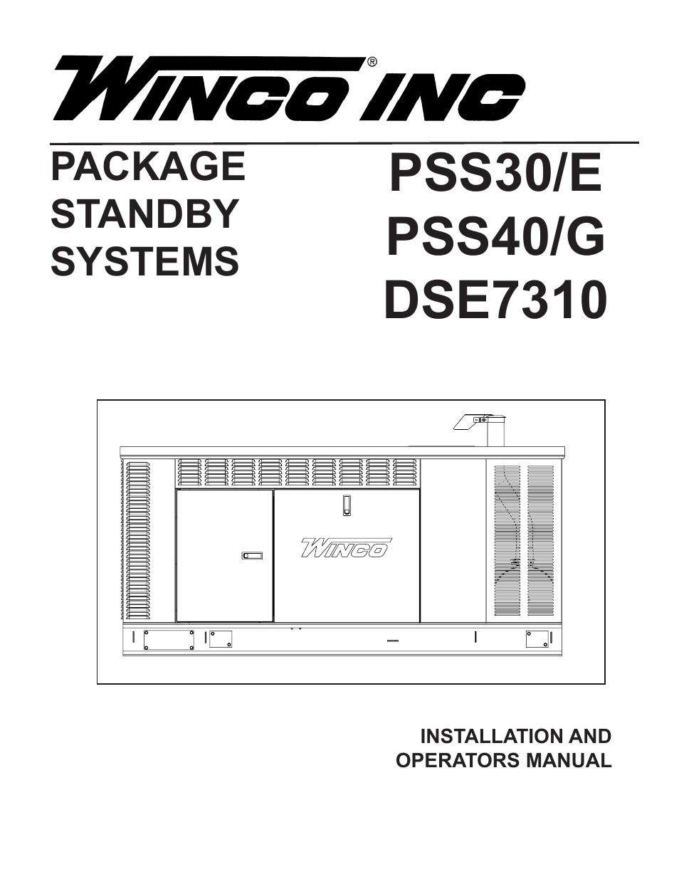 Winco ULPSS40/G WITH DSE 7310 CONTROL (2013) User Manual | 20 pages