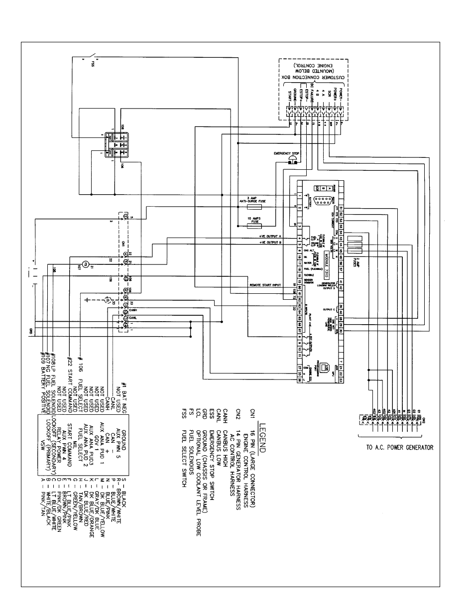 Engine control schema tic | Winco ULPSS40/G WITH DSE 7310 CONTROL (2013) User Manual | Page 18 / 20