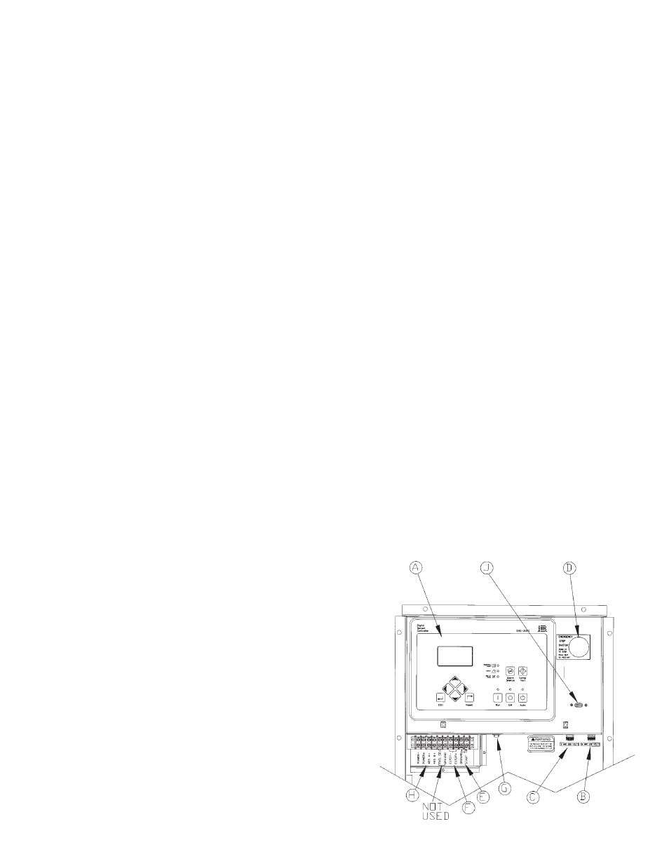 D.c. electrical connections, Control panel layout | Winco ULPSS90/A WITH BASLER DGC-2020 ENGINE CONTROL User Manual | Page 11 / 20