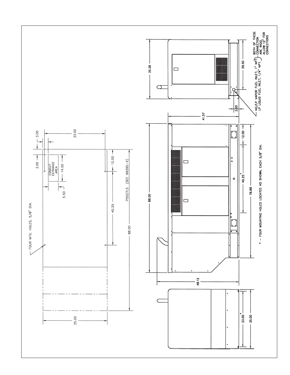 Pss27ls outline drawing and wiring entrance | Winco PSSRA40LS User Manual | Page 23 / 24