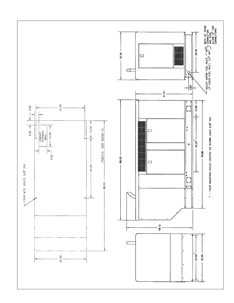Pss27ls outline drawing and wiring entrance | Winco PSS40LS/B User Manual | Page 23 / 24
