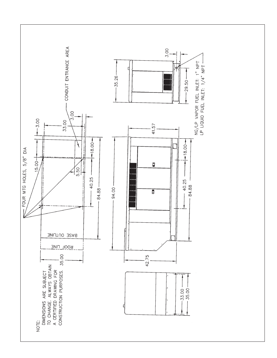 Pss30ls outline dra wing and wiring entrance | Winco PSS30/A (2009 to 2010) Four Door Version User Manual | Page 19 / 20