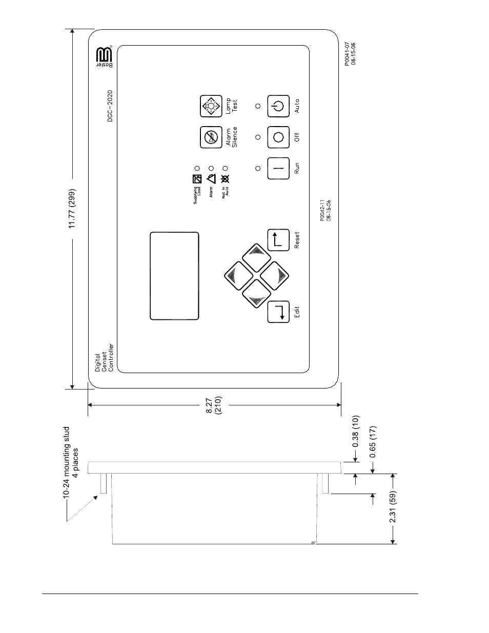 Figure 6-2. overall dimensions | Winco DGC-2020 User Manual | Page 114 / 193