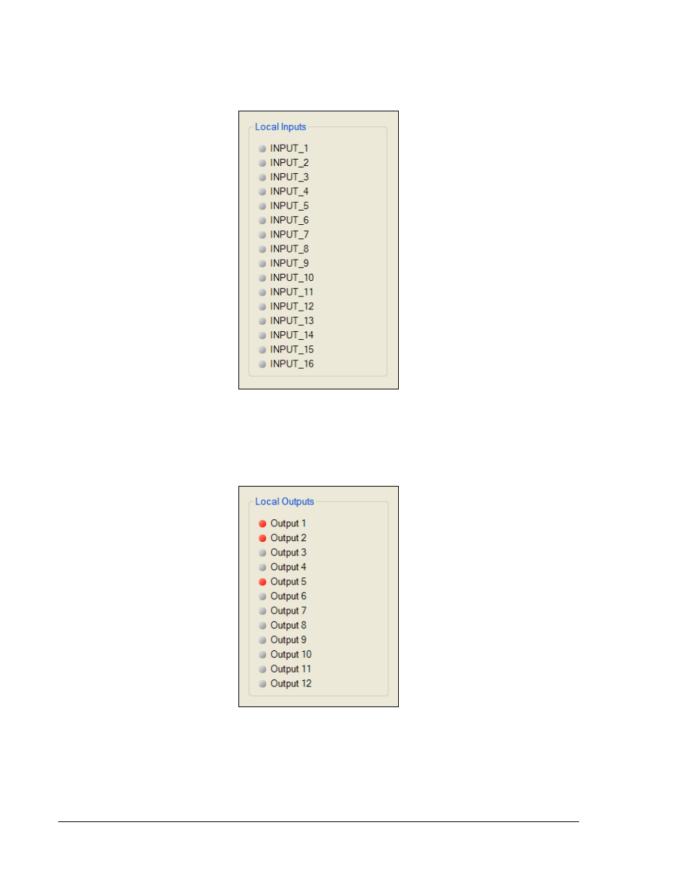 Inputs, Outputs, Figure 4-42. metering, inputs | Figure 4-43. metering, outputs | Winco DGC-2020 User Manual | Page 90 / 193