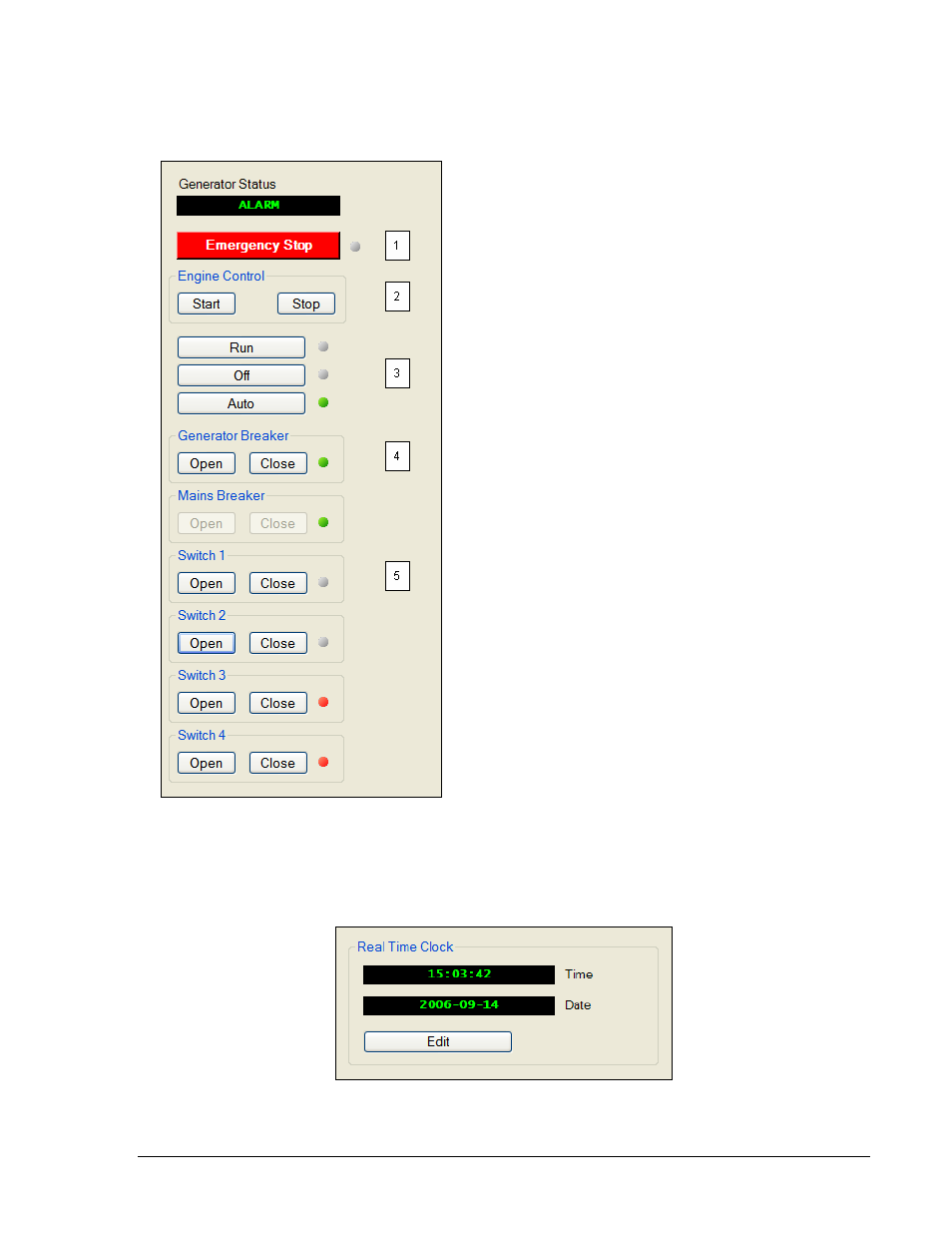 Control, Real time clock, Figure 4-52. metering, control | Figure 4-53. metering, real time clock | Winco DGC-2020 User Manual | Page 95 / 193