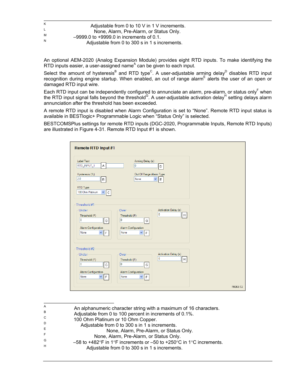 Remote rtd inputs, Remote rtd inputs -33, Figure 4-31. remote rtd inputs settings -33 | Winco DGC-2020 User Manual | Page 103 / 338