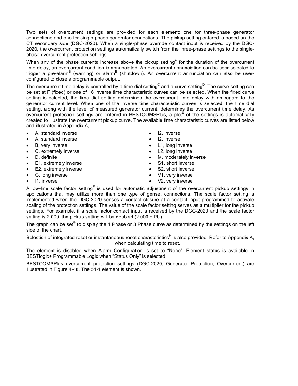 Overcurrent protection (51-1, 51-2, 51-3), Overcurrent protection (51-1, 51-2, 51-3) -50 | Winco DGC-2020 User Manual | Page 120 / 338