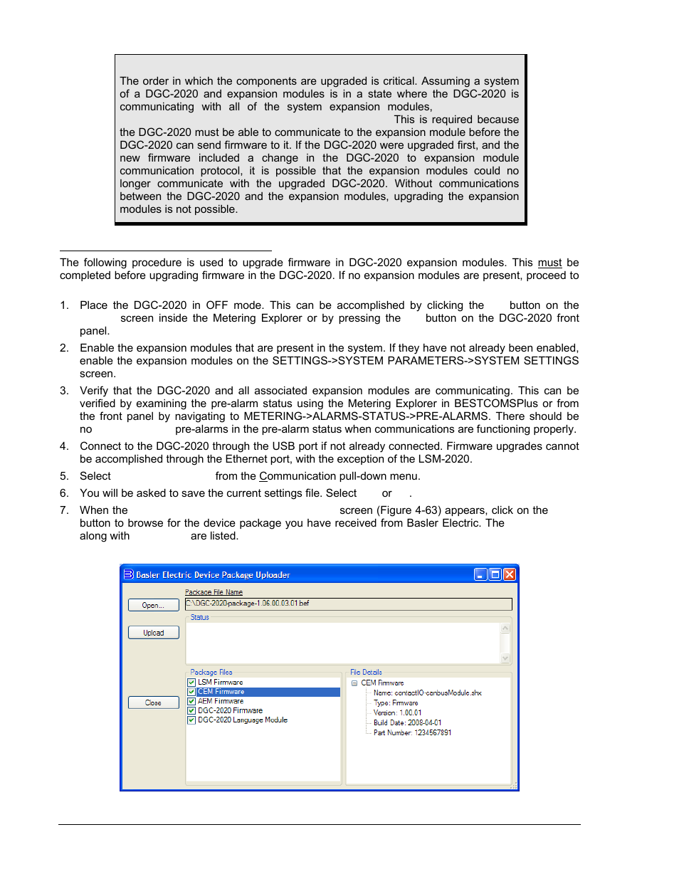 Upgrading firmware in expansion modules | Winco DGC-2020 User Manual | Page 138 / 338