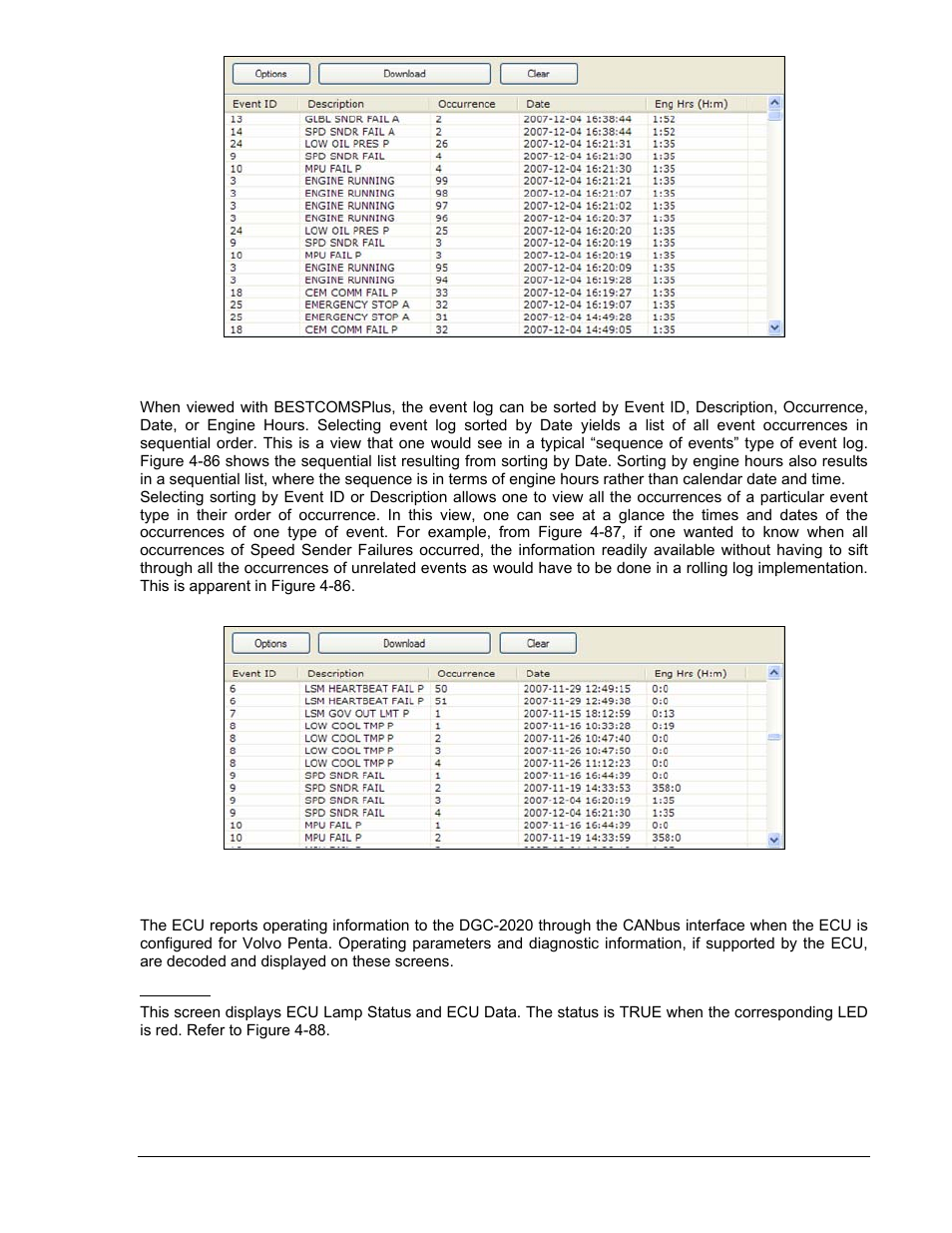 J1939 ecu, Ecu data, J1939 ecu -83 | Winco DGC-2020 User Manual | Page 153 / 338