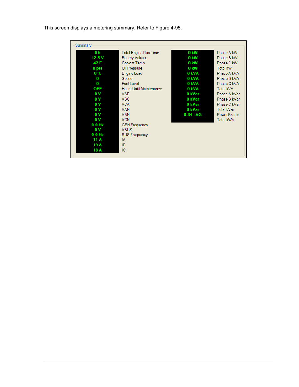 Summary, Summary -87, Figure 4-95. metering, summary -87 | Winco DGC-2020 User Manual | Page 157 / 338