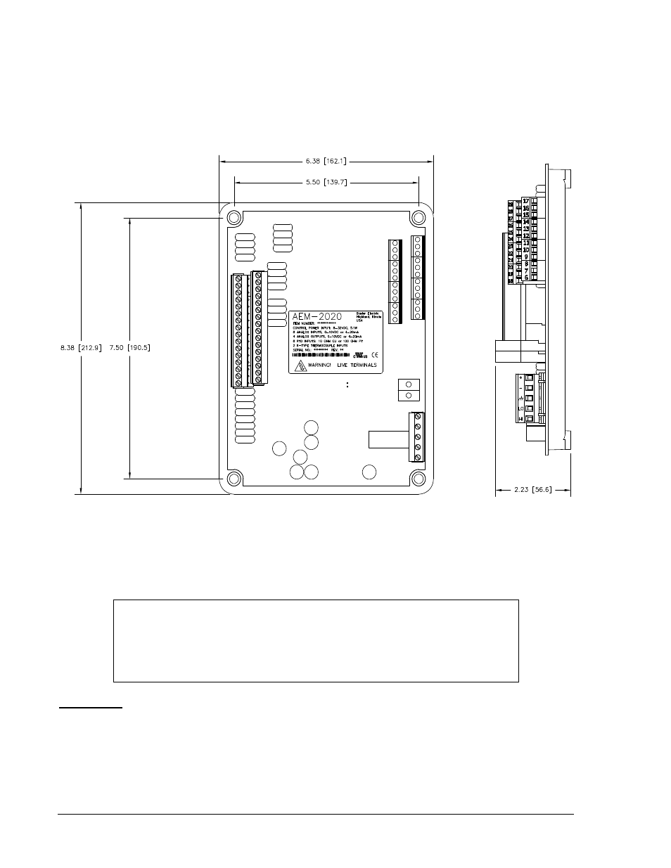 Mounting, Connections, Terminations | Mounting -4, Connections -4, Terminations -4, Figure 10-1. aem-2020 overall dimensions -4 | Winco DGC-2020 User Manual | Page 248 / 338