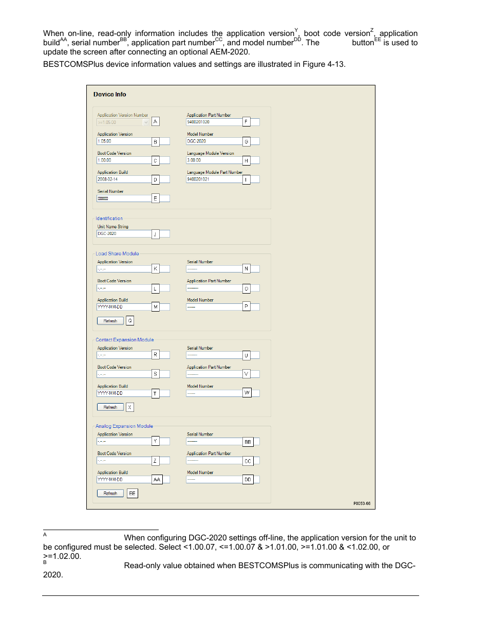 Figure 4-13. device info values and settings -12 | Winco DGC-2020 User Manual | Page 82 / 338