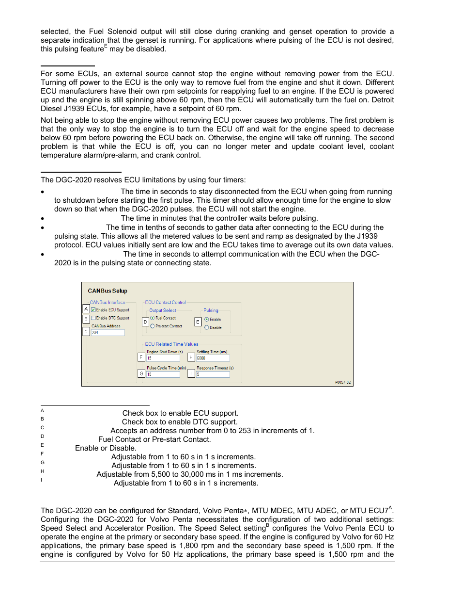 Ecu limitations, The dgc-2020 solution, Ecu setup | Ecu setup -16, Figure 4-16. canbus setup -16 | Winco DGC-2020 User Manual | Page 86 / 338