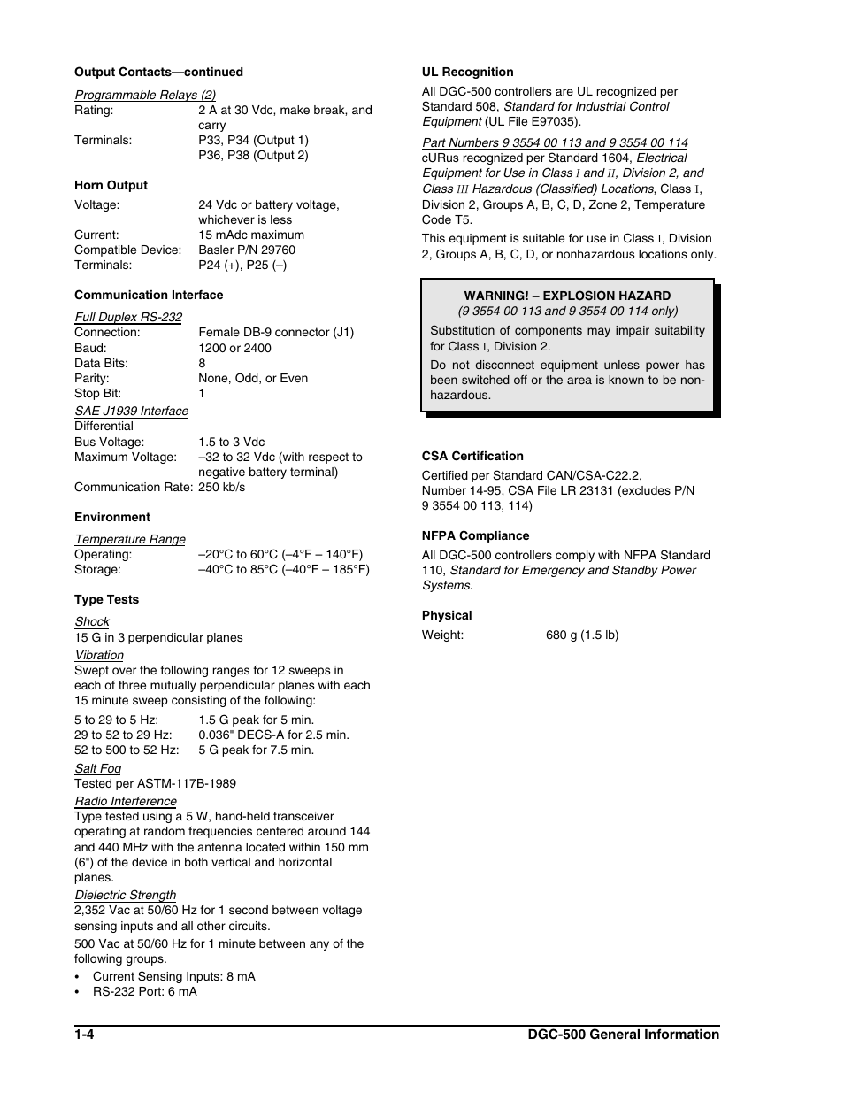 Winco DGC-500 User Manual | Page 11 / 98