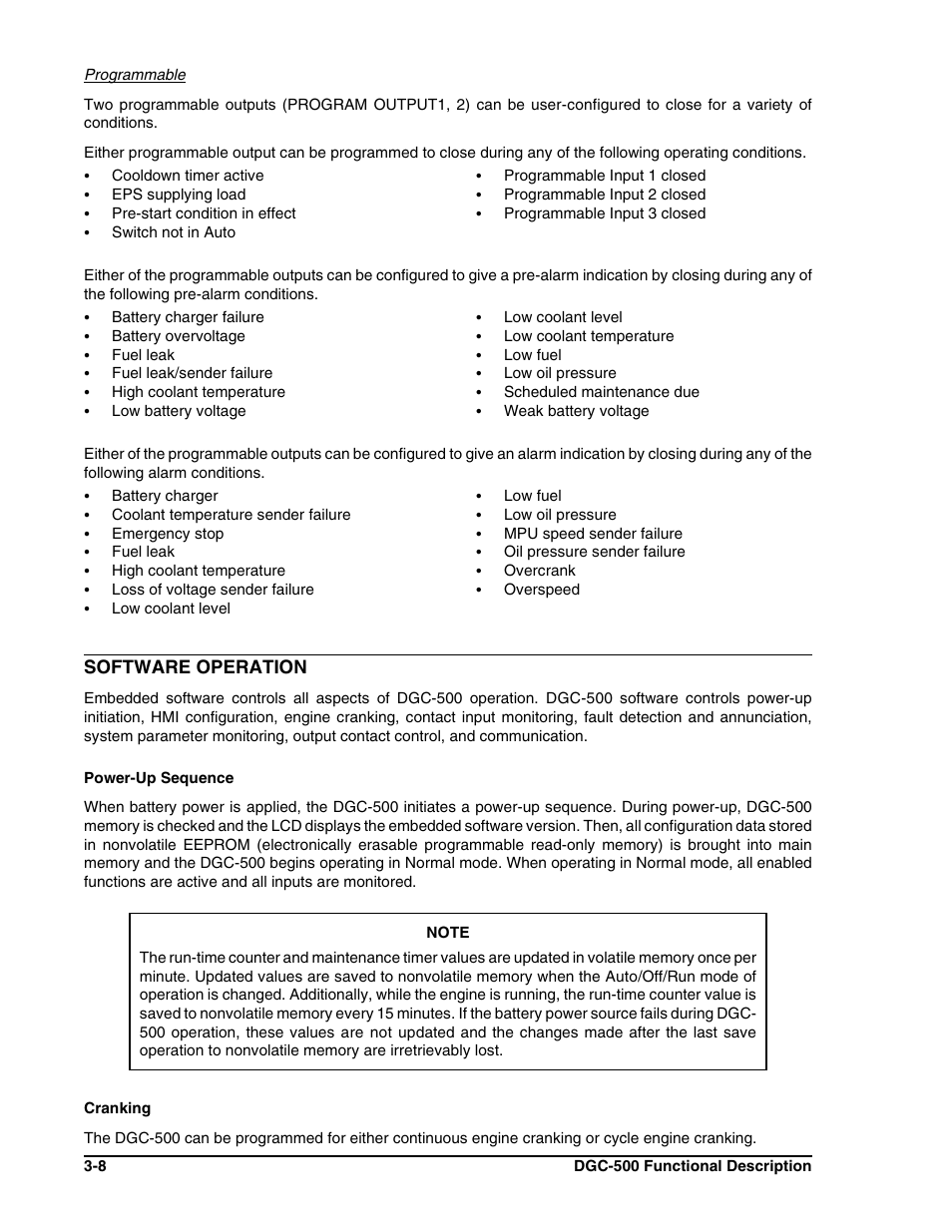 Software operation -8 | Winco DGC-500 User Manual | Page 28 / 98