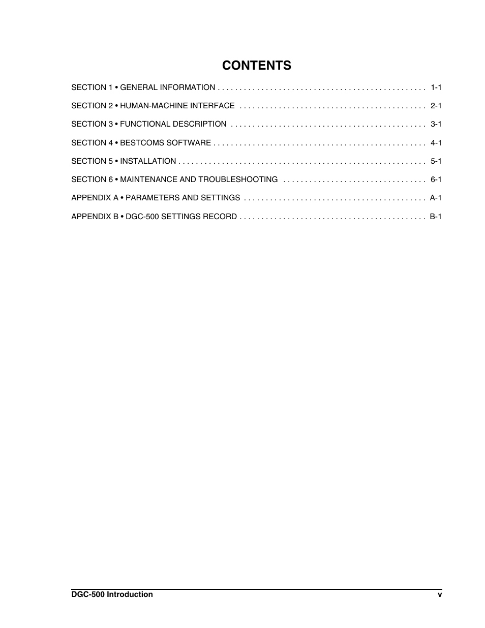 Winco DGC-500 User Manual | Page 6 / 98