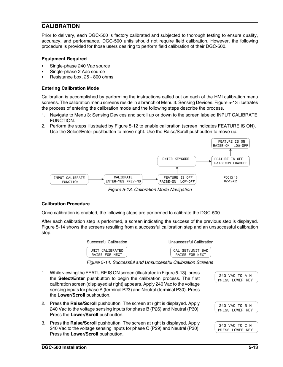 Calibration -14 | Winco DGC-500 User Manual | Page 87 / 98