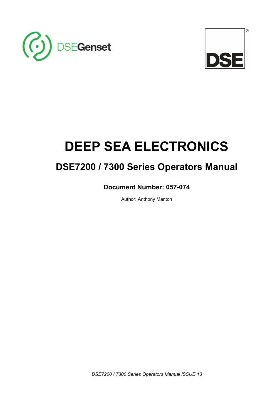 Winco DSE7300 Series User Manual | 122 pages