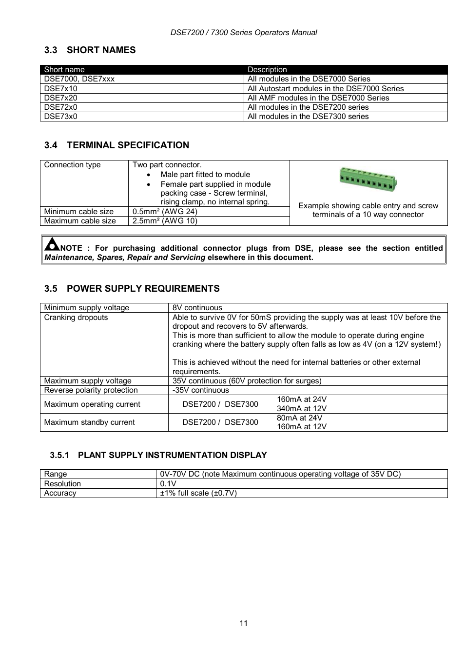 Winco DSE7300 Series User Manual | Page 11 / 122