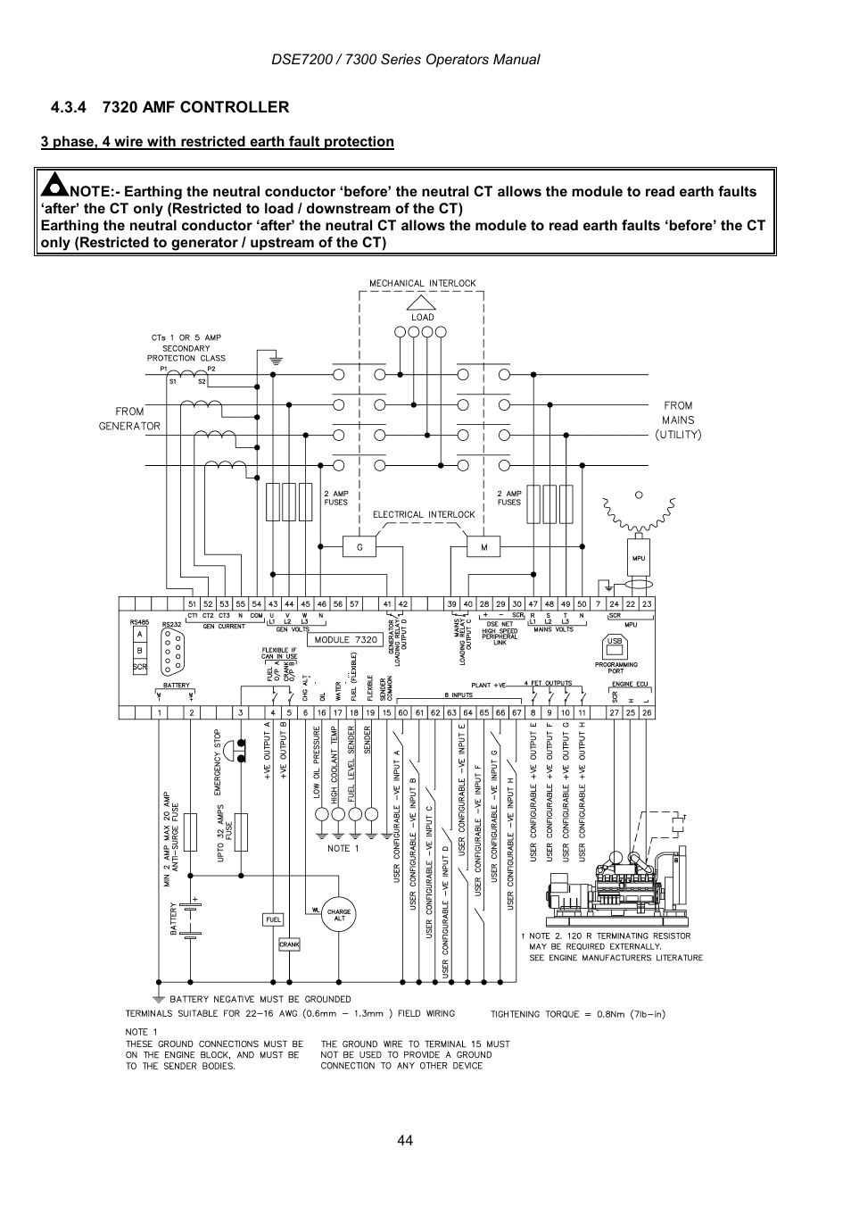 Winco DSE7300 Series User Manual | Page 44 / 122