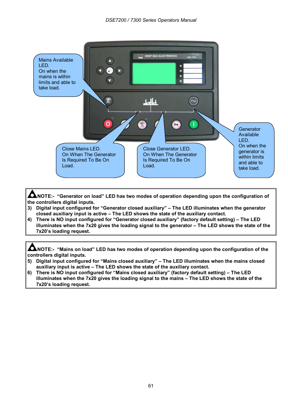 Winco DSE7300 Series User Manual | Page 61 / 122