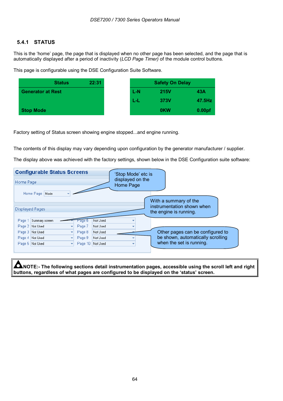 Winco DSE7300 Series User Manual | Page 64 / 122
