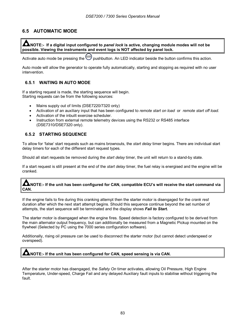 Winco DSE7300 Series User Manual | Page 83 / 122