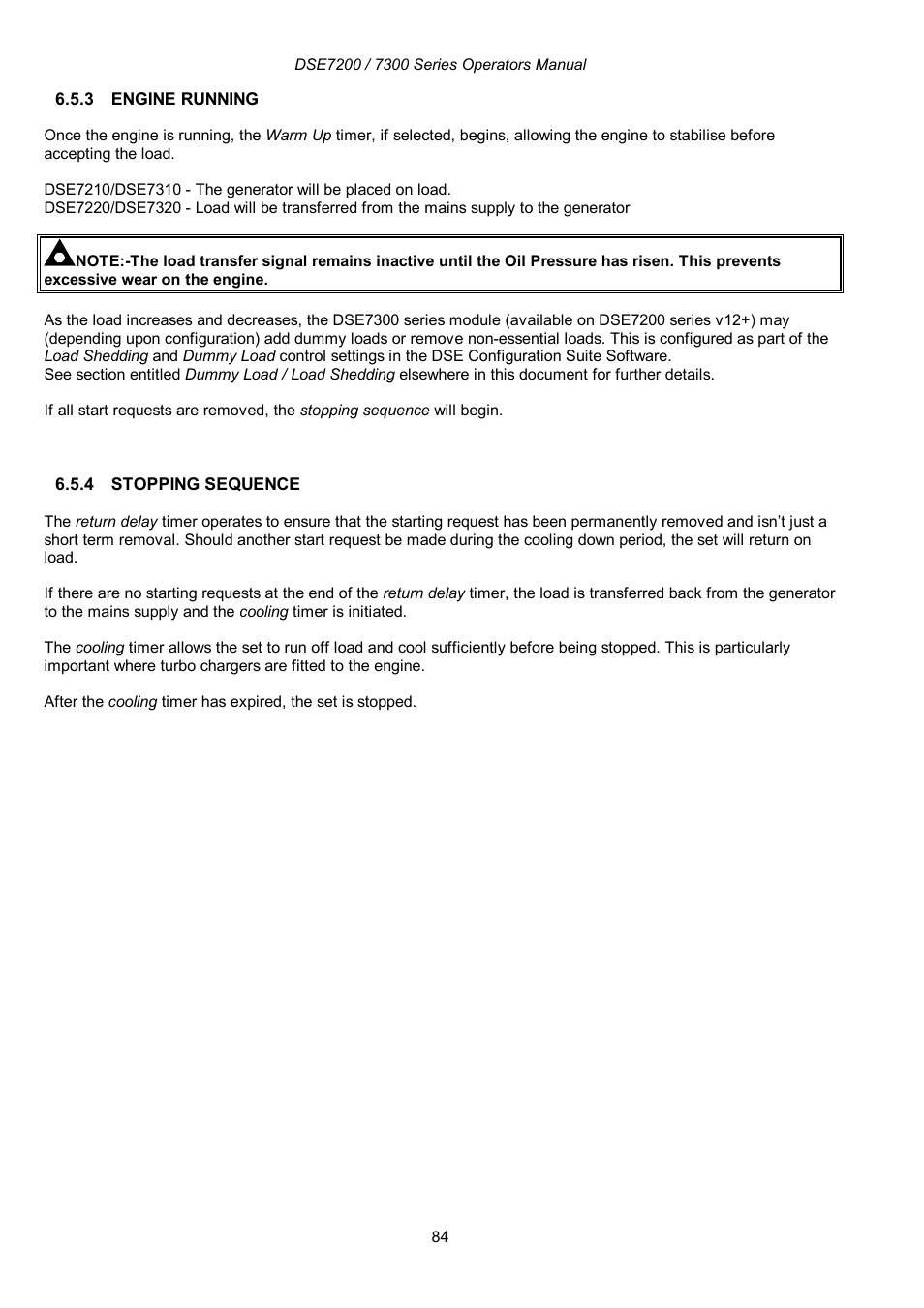 Winco DSE7300 Series User Manual | Page 84 / 122