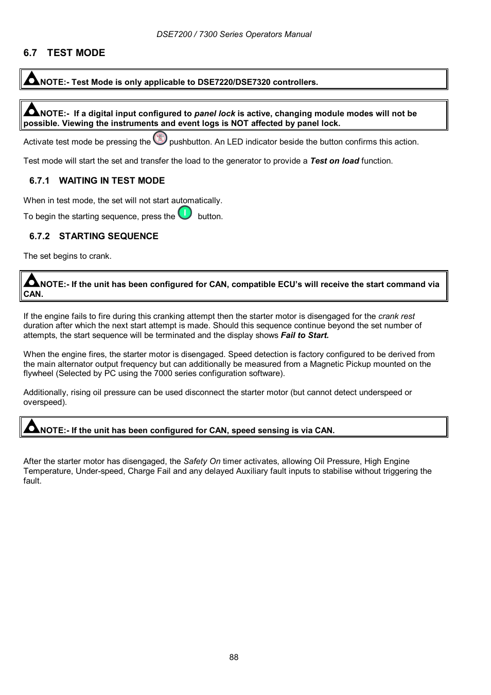 Winco DSE7300 Series User Manual | Page 88 / 122