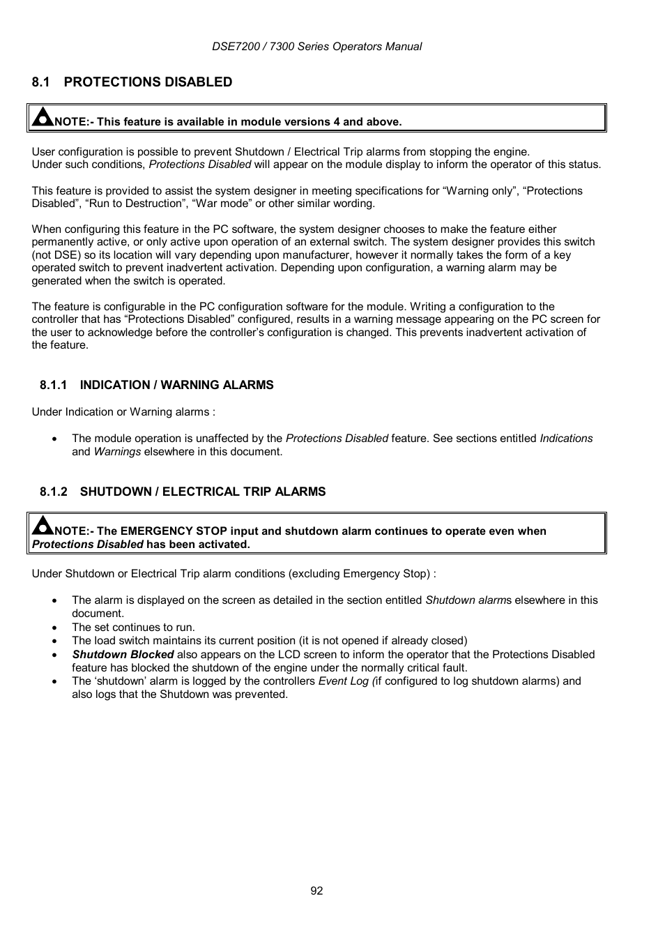 Winco DSE7300 Series User Manual | Page 92 / 122