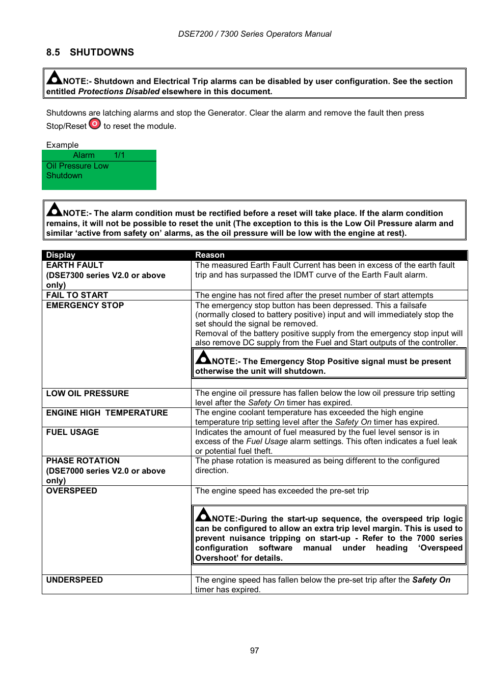 Winco DSE7300 Series User Manual | Page 97 / 122