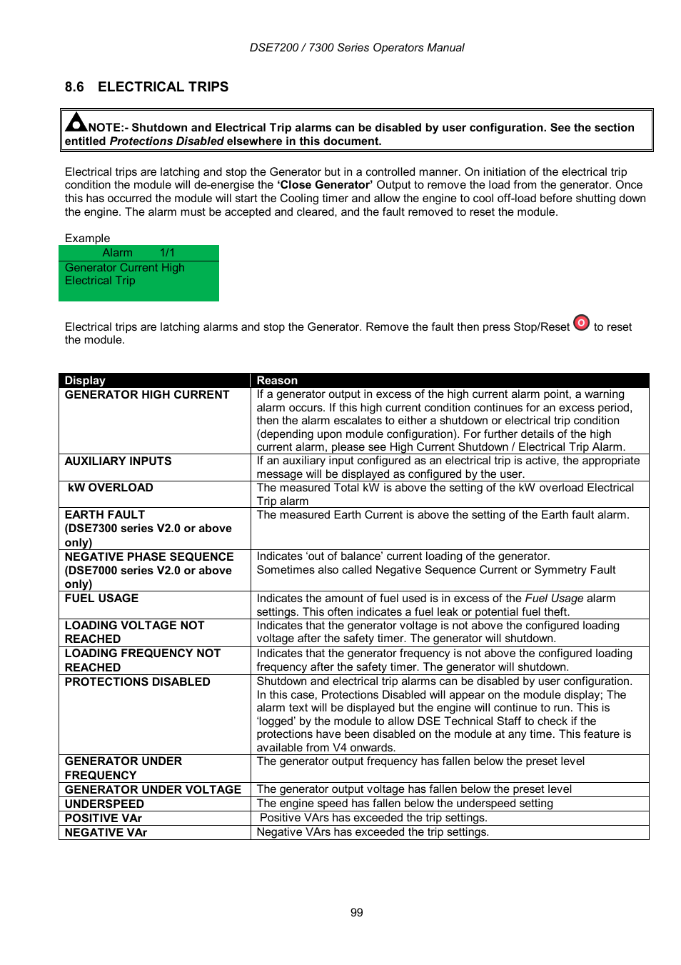 Winco DSE7300 Series User Manual | Page 99 / 122