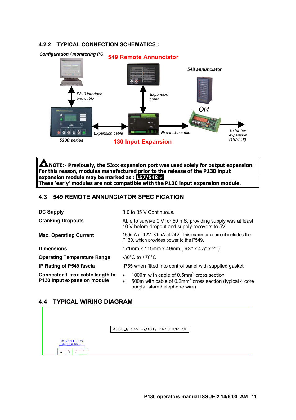 Winco DSE549 Remote Ennunciator User Manual | Page 11 / 12