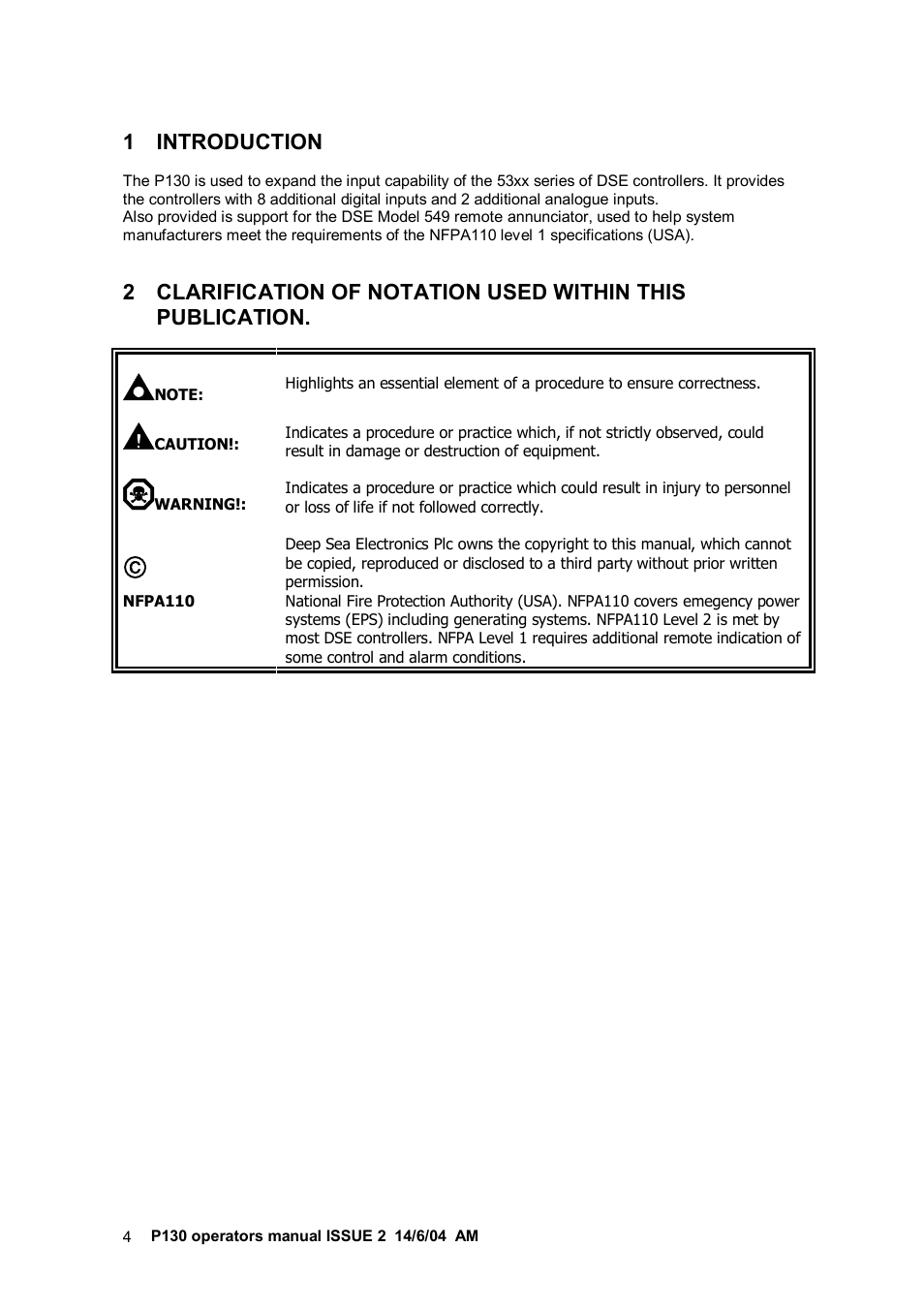1 introduction | Winco DSE549 Remote Ennunciator User Manual | Page 4 / 12