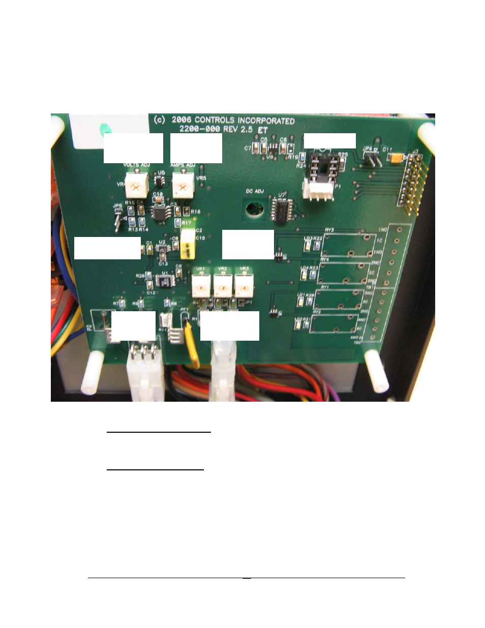 Control ac / dc adjustments | Winco GM100 User Manual | Page 13 / 14