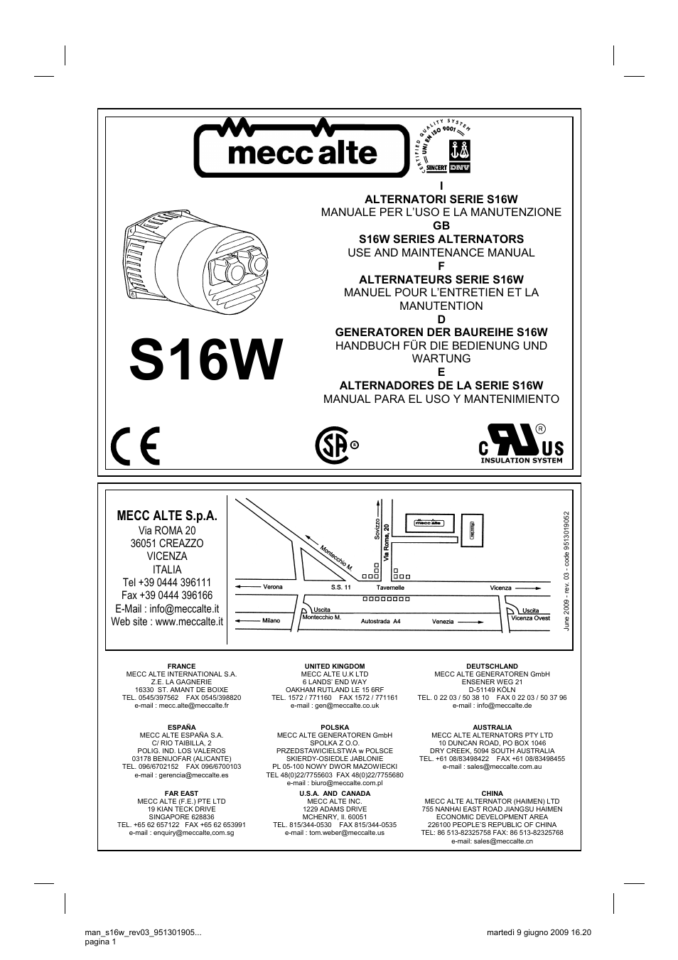 Winco S16W User Manual | 16 pages