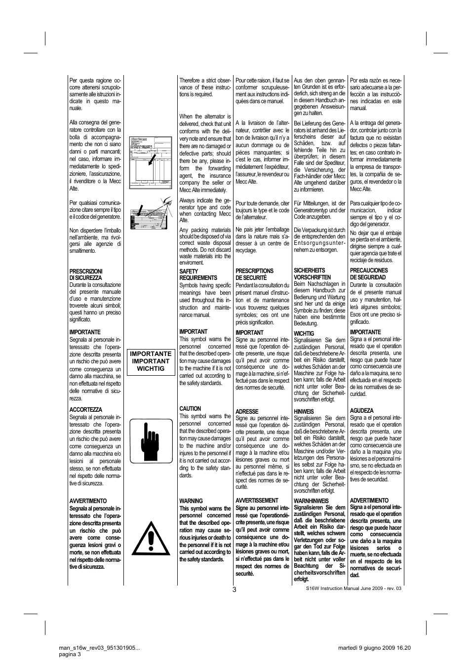 Winco S16W User Manual | Page 3 / 16