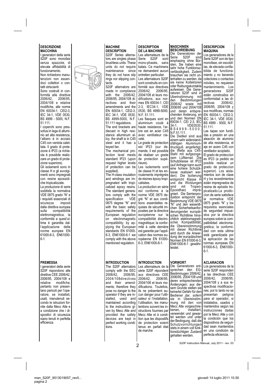 Winco S20F User Manual | Page 2 / 16