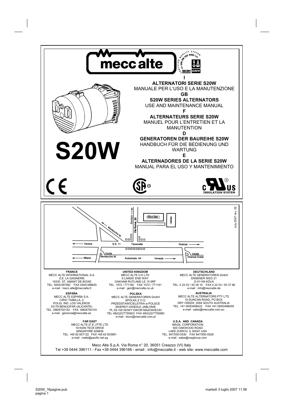 Winco S20W User Manual | 16 pages