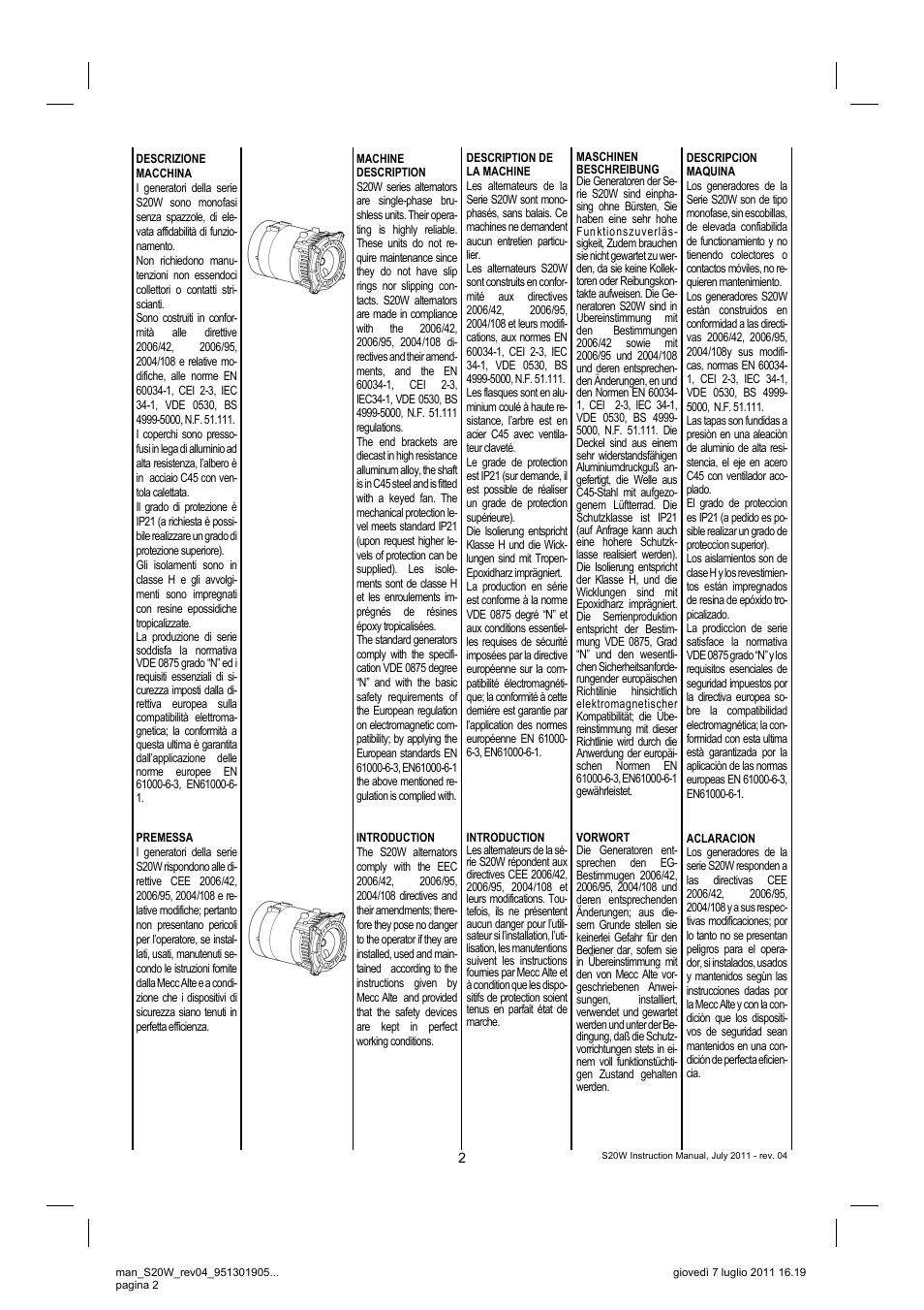 Winco S20W REV 4 7-2011 User Manual | Page 2 / 16
