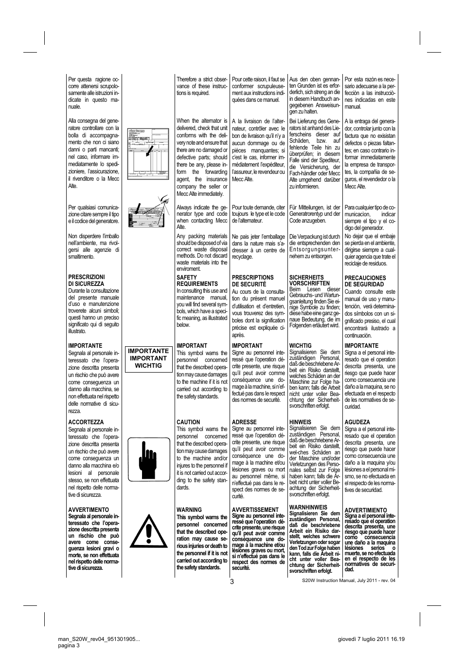Winco S20W REV 4 7-2011 User Manual | Page 3 / 16