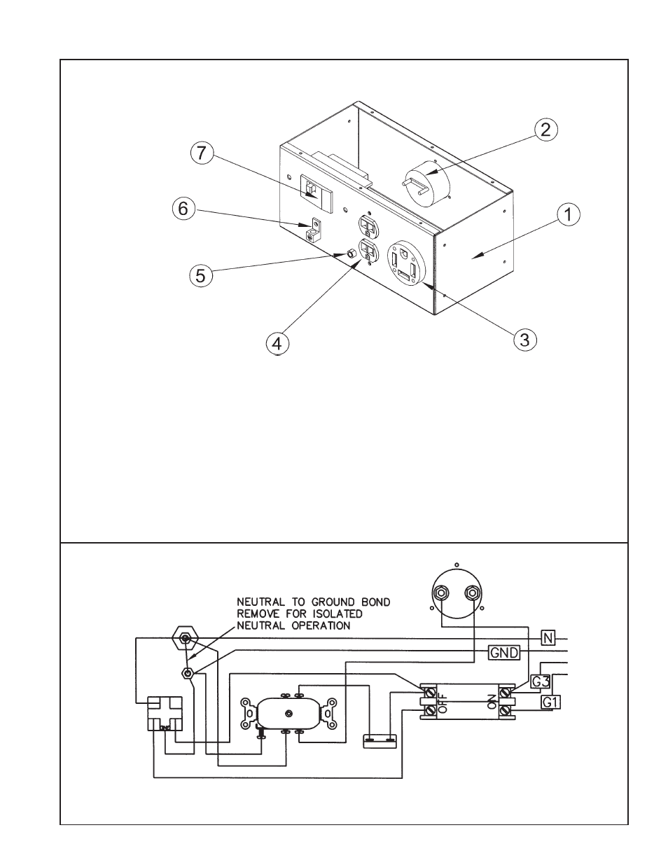 Receptacle panel wiring diagram | Winco W15PTOS/E User Manual | Page 11 / 16