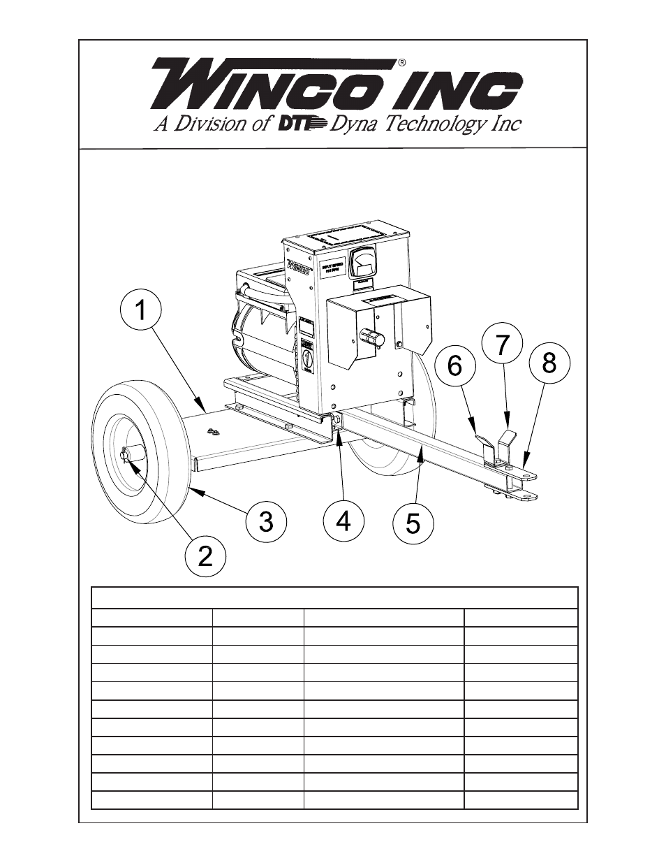 Winco TDM76 User Manual | 4 pages