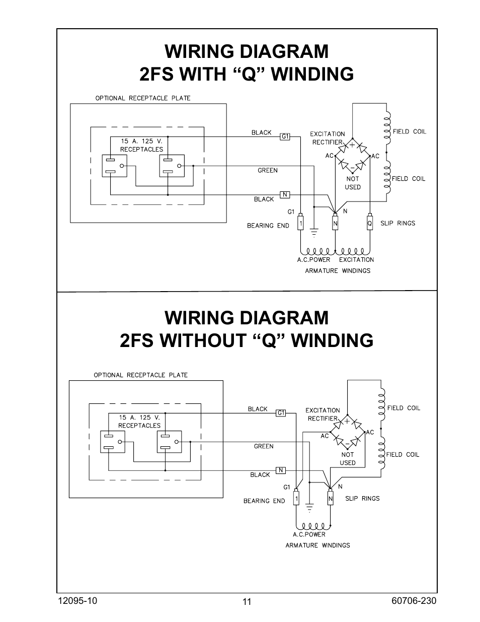 Winco 2FS Generators 2000 Watt Belt Drive User Manual | Page 11 / 12