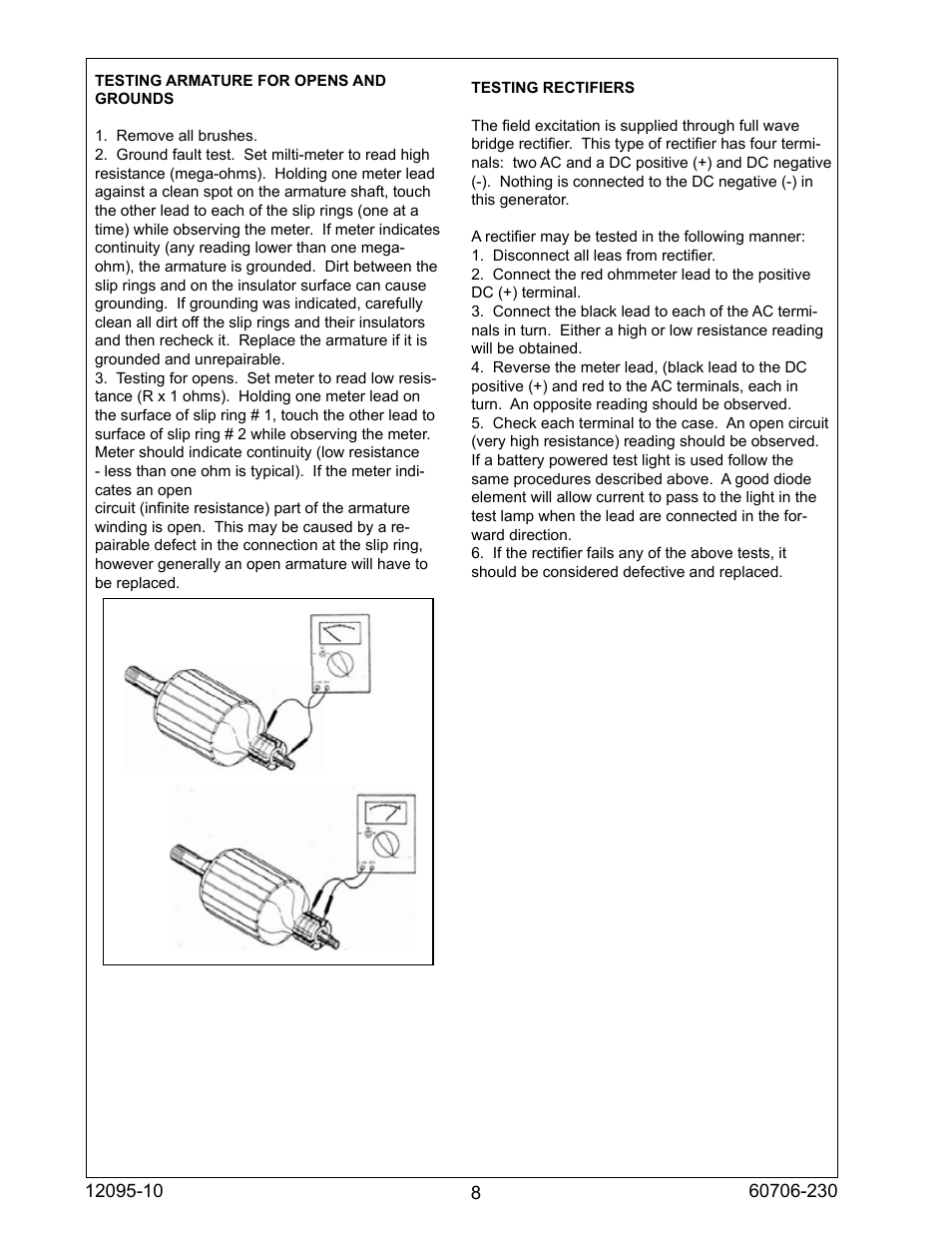 Winco 2FS Generators 2000 Watt Belt Drive User Manual | Page 8 / 12