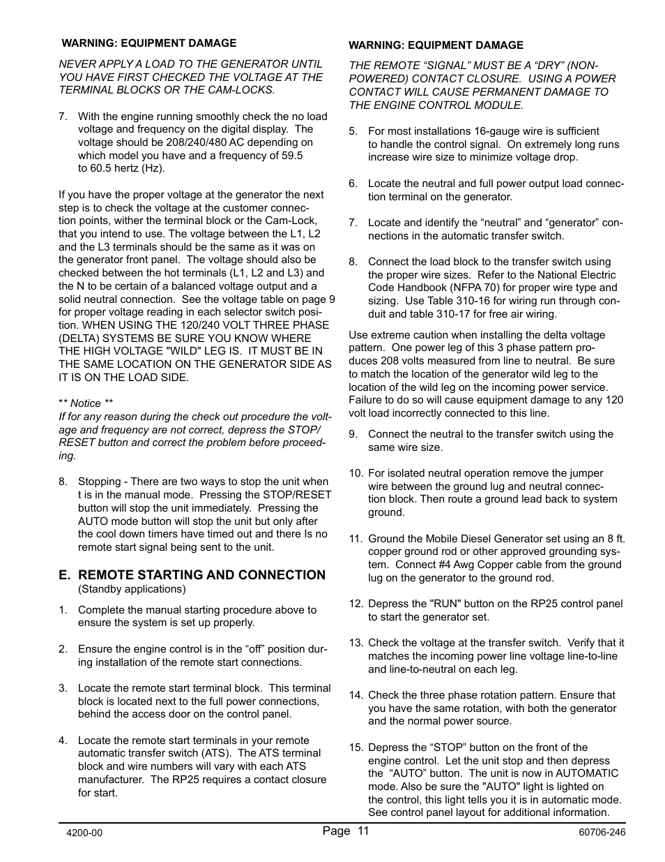 Winco RP25/C User Manual | Page 13 / 20