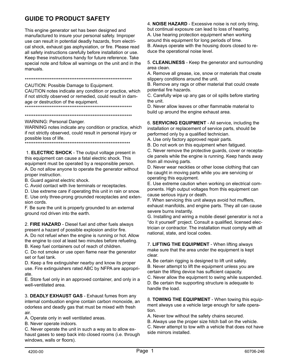 Guide to product safety | Winco RP25/C User Manual | Page 3 / 20